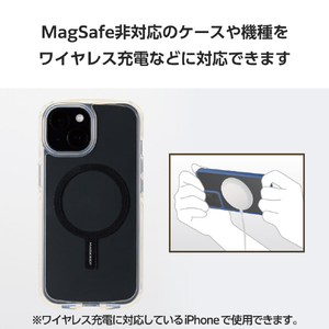 エレコム MAGKEEP マグネットリングステッカー ブラック AMS-MAGST2BK-イメージ3