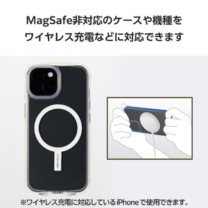 エレコム MAGKEEP マグネットリングステッカー ホワイト AMS-MAGST2WH-イメージ3