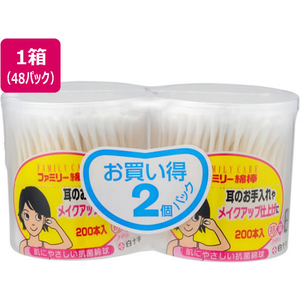 白十字 FC ファミリー綿棒 200本×2個パック×48パック FC782NW-イメージ1