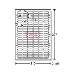 エーワン レーザー用ラベルA4 150面 四辺余白角丸 10枚 F859431-65150-イメージ1