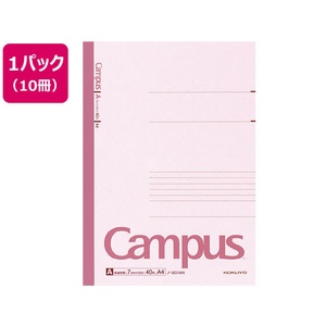 コクヨ キャンパスノート A4 A罫・普通横罫 40枚 10冊 1パック(10冊) F836688-ﾉ-201A-イメージ1