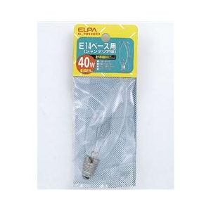 エルパ シャンデリア球 E14口金 40W クリア 1個入り G-701H(C)-イメージ1