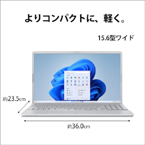 富士通 ノートパソコン e angle select LIFEBOOK ファインシルバー FMVA57H3SE-イメージ8