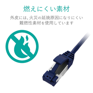 エレコム カテゴリー8対応LANケーブル(ツメ折れ防止・スリム・10．0m) ブルーメタリック LD-OCTST/BM100-イメージ8