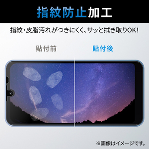 エレコム AQUOS wish2/wish用フィルム 指紋防止 高透明 PM-S223FLFG-イメージ4