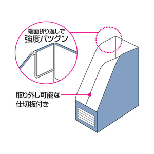 コクヨ ファイルボックスS(ワイドタイプ)A4タテ 背幅150mm 青 F885714-ﾌ-EW450B-イメージ3