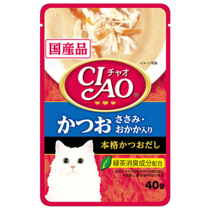 いなばペットフード CIAO パウチ かつお ささみ・おかか入り 40g ﾁﾔｵﾊﾟｳﾁｶﾂｵｵｶｶ40G-イメージ1