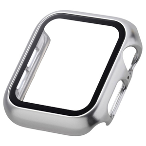 エレコム Apple Watch SE (第2世代)/SE/Series 6/5/4(40mm)用フルカバーケース プレミアムガラス/高透明/メタリック シルバー AW-23EFCGPSV-イメージ1