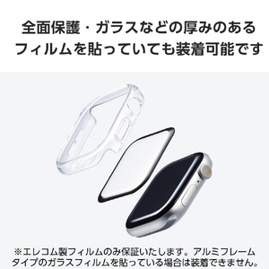 エレコム Apple Watch Series 10(46mm)用ハードバンパー クリア AW-24ABPPCR-イメージ5