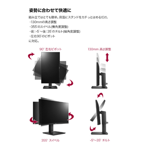 LGエレクトロニクス 23．8型液晶ディスプレイ 24QP750-B-イメージ3