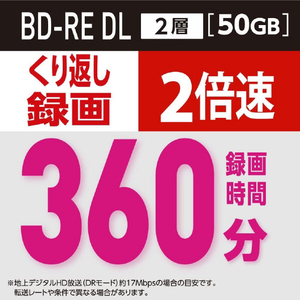 Verbatim 録画用(50GB) 1-2倍速 BD-RE DL 5枚入り e angle select 迷彩ブラウン VBE260NRBR5E4-イメージ2