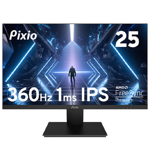 Hamee 24．5型ゲーミング液晶ディスプレイ Pixio ブラック PX259PS-PW-イメージ1