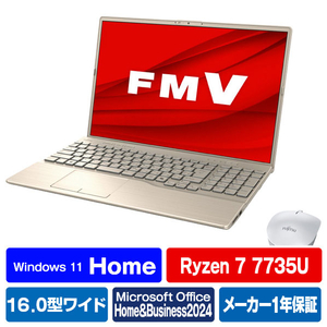 富士通 ノートパソコン FMV AH Series ベージュゴールド FMVA53J3G-イメージ1