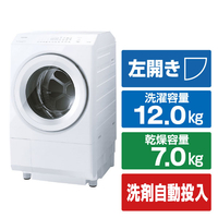 東芝 【左開き】12．0kgドラム式洗濯乾燥機 ZABOON グランホワイト TW-127XM4L(W)