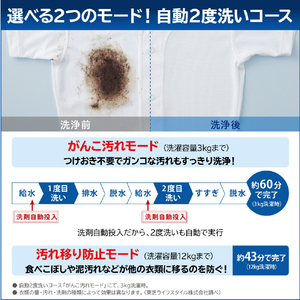 東芝 【右開き】12．0kgドラム式洗濯乾燥機 ZABOON グランホワイト TW-127XE4R(W)-イメージ14