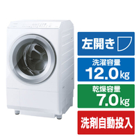 東芝 【左開き】12．0kgドラム式洗濯乾燥機 ZABOON グランホワイト TW-127XE4L(W)