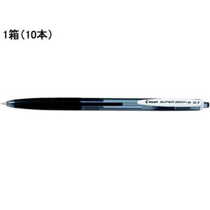 パイロット スーパーグリップGノック式 0.7mm 細字 黒 10本 F047519-BSGK-10F-BB-イメージ1