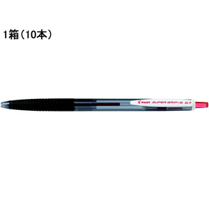 パイロット スーパーグリップGノック式 0.7mm 細字 赤 10本 F047534-BSGK-10F-RR-イメージ1