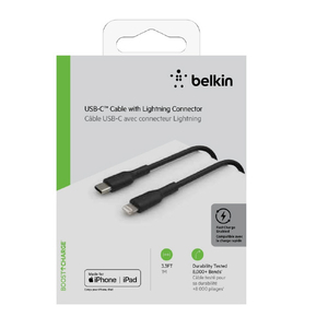 BELKIN USB-C to ライトニングケーブル(1m) ブラック CAA003BT1MBK-イメージ2