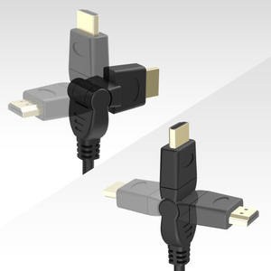 サンワサプライ ハイスピードHDMI延長ケーブル(3Dコネクタ)1．0m ブラック KM-HD20-3DEN10N-イメージ10