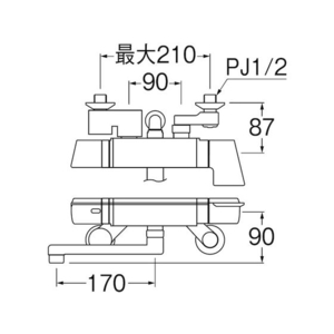 ＳＡＮＥＩ サーモシャワー混合栓 FC644JW-1147118-イメージ8