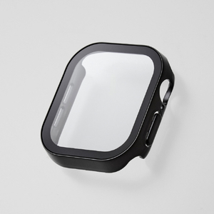 エレコム Apple Watch Series 10(42mm)用フルカバーケース プレミアムガラス/高透明/防水 ブラック AW-24BFCGEBK-イメージ8