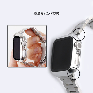 EGARDEN Apple Watch 40mm用ガラスフィルム一体型ケース ブラック EG24888AWBK-イメージ15