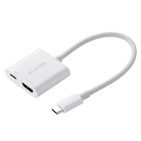 エレコム USB Type-C(TM) - HDMI(R)変換アダプター(シリコンメッシュ/60W) ホワイト MPA-CHDMIPDSMWH