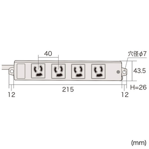 サンワサプライ 工事物件タップ(3P・4個口・10m) TAP-K4-10-イメージ2