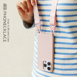 PHONECKLACE iPhone 14 Plus用バンドショルダーストラップ付きシリコンケース ティールブルー PN23898I14MBL-イメージ7