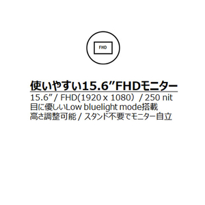 レノボ 15．6型液晶ディスプレイ Lenovo L15 ブラック 66E4UAC1JP-イメージ5