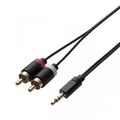 エレコム AUDIOケーブル(3．5φ-RCA×2) 1．0m ブラック DH-MWRN10