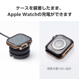 エレコム Apple Watch Series 10(42mm)用フルカバーケース プレミアムガラス/高透明/メタリック ピンク AW-24BFCGPPN-イメージ7