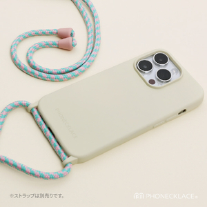 PHONECKLACE iPhone 14 Plus用ストラップホール付きシリコンケース イエロー PN23904I14MYL-イメージ15