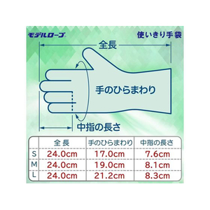 エステー モデルローブ NO.911 天然ゴム使い切り手袋 M 100枚 FC646MV-イメージ5