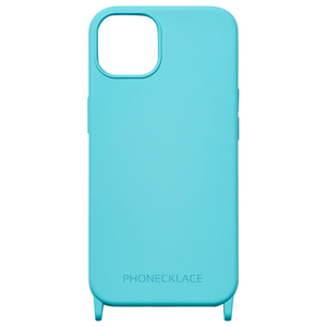 PHONECKLACE iPhone 14 Plus用ストラップホール付きシリコンケース ミント PN23905I14MMT-イメージ1