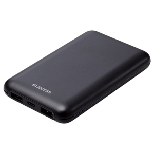 エレコム 薄型コンパクトモバイルバッテリー(10000mAh/20W/C×1+A×2) ブラック DE-C44-10000BK-イメージ1