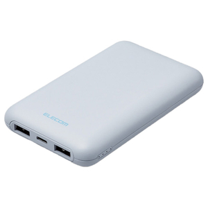 エレコム 薄型コンパクトモバイルバッテリー(10000mAh/20W/C×1+A×2) ブルー DE-C44-10000BU-イメージ1