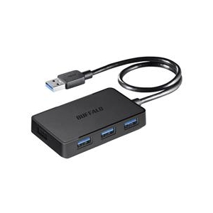 BUFFALO USB3．0 バスパワー 4ポート ハブ マグネット付き ブラック BSH4U300U3BK-イメージ1