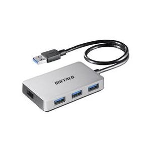 BUFFALO USB3．0 バスパワー 4ポート ハブ マグネット付き シルバー BSH4U300U3SV-イメージ1