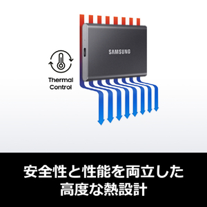 Samsung 外付けSSD USB-C+USB-A接続 2TB T7 MU-PC2T0T-IT/A-イメージ6