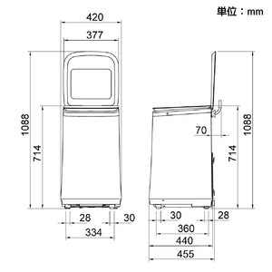 サンコー 2．8kg温水/熱水洗濯機 ニオイウォッシュ MHTWSHSWH-イメージ14