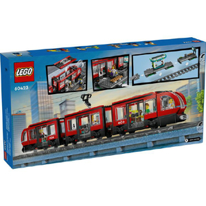 レゴジャパン LEGO シティ 60423 ダウンタウン路面電車と停留所 60423ﾀﾞｳﾝﾀｳﾝﾛﾒﾝﾃﾞﾝｼﾔ-イメージ3