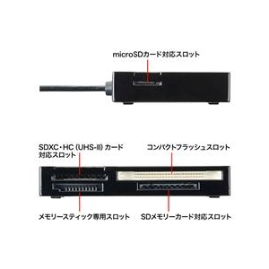 サンワサプライ USB3．0カードリーダー ブラック ADR-3ML35BK-イメージ2