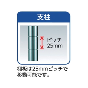 トラスコ中山 SUSメッシュ棚用柱セット H830 4本入 FC478HM-4540492-イメージ2