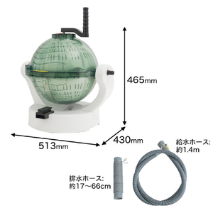 サンコー ドラム式全手動洗濯機 ぐるぐるぶんまわ槽Ball HANCWMHGR-イメージ8