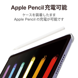 エレコム iPad mini 第6世代用手帳型/背面クリア/ソフトレザー/2アングル ブラック TB-A21SWV2BK-イメージ5