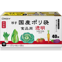 オルディ 厚手国産ポリ袋 食品用 中 透明 40枚 FC79147-KP-LD40