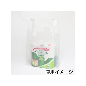 シモジマ レジ袋 EFハンド ナチュラル 3L(490×580×145mm)100枚×10袋 FCL9616-12065516245-イメージ3