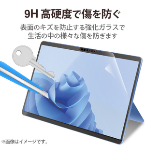 エレコム Surface Pro 9/Pro 9 With 5G用ガラスフィルム ブルーライトカット TB-MSP9FLGGBL-イメージ2